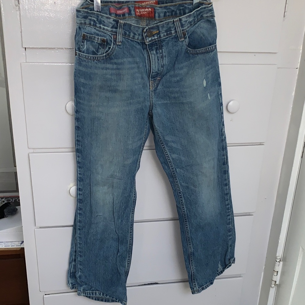 Pair of Arizona Jean Company Relaxed Fit Light Blue Jeans size 12 husky